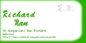 richard man business card